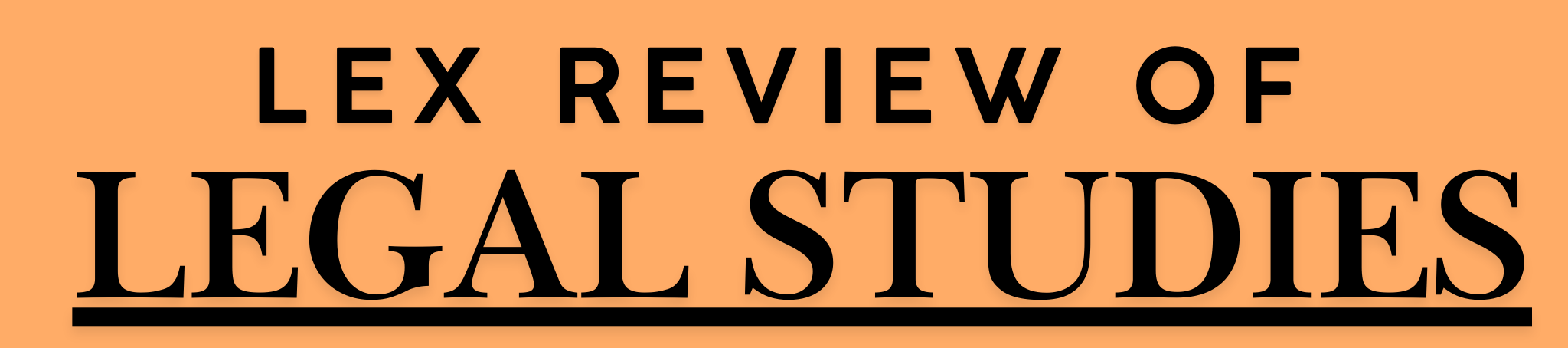 Journals Lex Review of Legal Studies